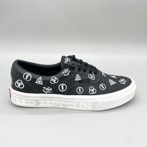 Vans Era Led Zeppelin 50th Anniversary Black Leather Symbols Sneakers Womens 8.5